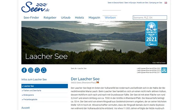 „Dein Lieblingssee“ 2021 Signet Laacher See „Dein Lieblingssee“ 2021 Signet Laacher See